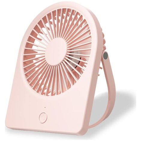 Tischventilator, Wandventilator, Leistungsstarke 3 Geschwindigkeiten, Usb-aufladung, Warmes Nachtlicht, Geeignet Für Arbeit/camping/studieren (rosa, Ohne Digitalanzeige)