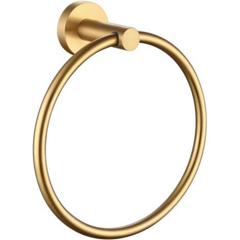 Handtuchring Aus Gebürstetem Gold, Runder Handtuchhalter Aus Edelstahl Sus 304 Für Moderne Badezimmer-, Toiletten- Und Küchenaufbewahrung, Wandmontage