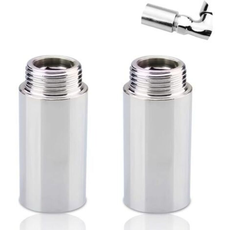 2er Set Hahnverlängerung 1/2" X 70 Mm, 1/2" Ig X 1/2" Ag Dn15, Dn15 Gewindeverlängerung, 70 Mm Edelstahl-verlängerungsarmatur, Anschlussverlängerung Für Heizungsinstallation