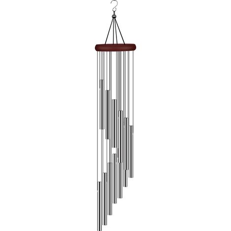 Außenglockenspiel, Bestehend Aus 12 Röhren Aus Aluminium Und Einer Gehäkelten Aufhängung, Ideal Für Das Haus, Die Terrasse Und Den Garten.