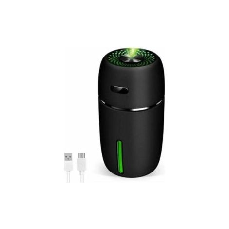1 Luftbefeuchter Für Kinder Mit Zwei Modi Zur Pulverisierung, Stummschaltung, Mit Led-leuchten In 7 Farben, Tragbarer Usb-luftbefeuchter Für Den Wohnbereich, 200 Ml (schwarz)