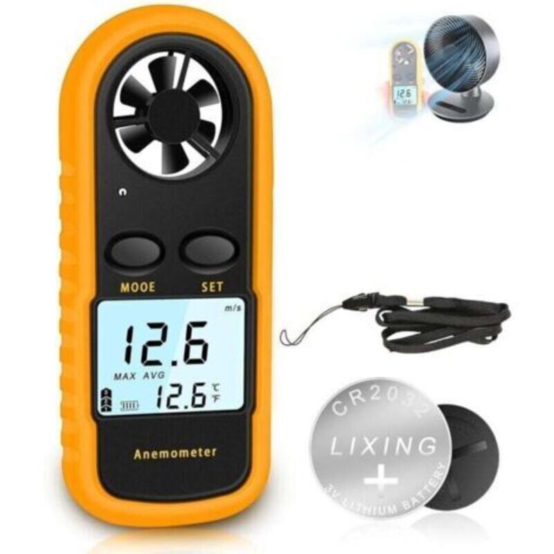 Tragbares Anemometer Mit Hoher Numerischer Präzision (±5 %) Mit Lcd-retro-anzeige, Tragbares Anemometer Für Den Außenbereich, Havc, Drohnen