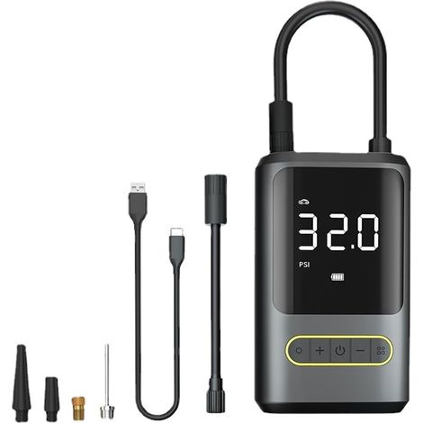 Tragbarer Reifenfüller 150 Psi Mit Digitalem Manometer, 4000-mah-akku Für Autos, Motorräder, Luftmatratzen, Schwimmbäder, Pumpen