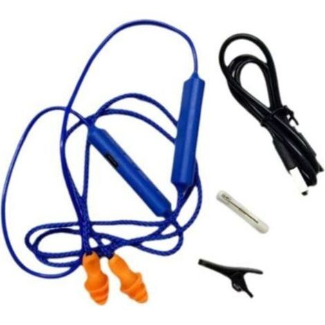 Bluetooth-kopfhörer-ohrstöpsel Für Arbeit, Geräuschunterdrückung, Gehörschutz, Baustellen, Laute Orte, Blau
