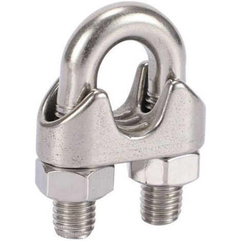10 Stück Drahtkabelklemme Edelstahl Kabelklemmen M4 Bremssattel, Silber