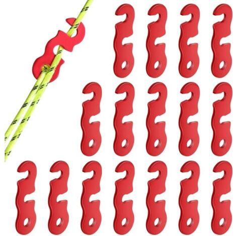 Tendeur Corde Camping – 16 Teile, Tendeur Corde Camping Aluminium – Tente/bâche