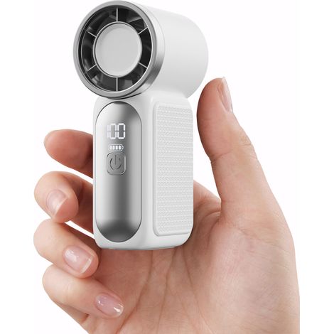 Mini-ventilator, Tragbar – Mit Led-licht Und Usb-ladegerät, Ideal Für Make-up, Reisen Und Den Außenbereich Für Frauen Und Mädchen (weiß)