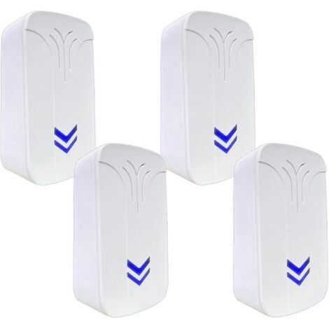 4-teiliges Set Mit Elektronischen Ultraschall-repulsen Gegen Mäuse, Insekten, Ohren Gegen Ratten, Für Innenräume, Anti-aging-strahlung, Staub, Staub, Luft, 10 X 5,8 X 4,5 Cm