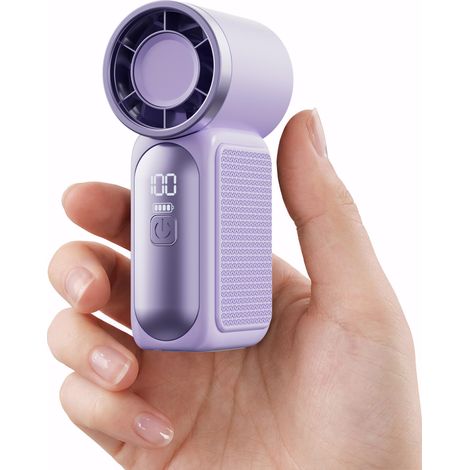 Mini-ventilator, Tragbar – Mit Led-anzeige Und Usb-aufladung, Ideal Für Schönheit, Reisen Und Aktivitäten Im Freien, Parfaitiertes Geschenk Für Frauen Und Mädchen (violett)