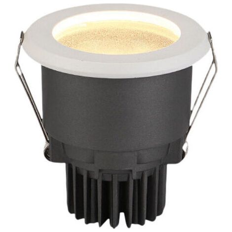 Spot Encastré Led Ip44 Étanche 7w Φ75mm Trou Ouvert Plafonnier Plat Blanc Chaud 3000k