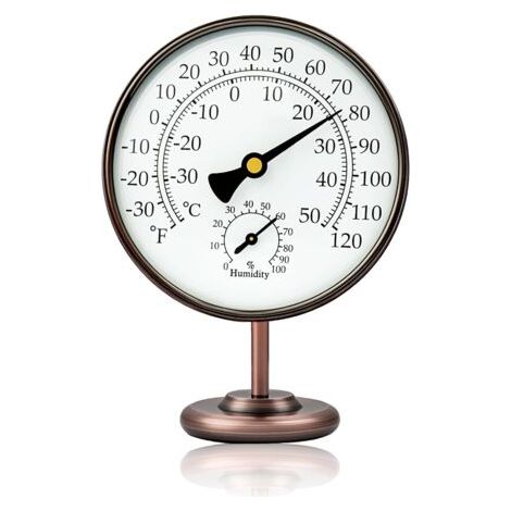 Innen- Und Außenthermometer Aus Messing, Dekoratives Innenthermometer Mit Luftfeuchtigkeit