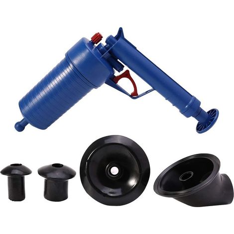 Hochdruck-spülbeckenentsperrer Mit 4 Saugnäpfen, Leistungsstark Und Robust, Zum Entstopfen Von Abflüssen, Toiletten, Waschbecken, Badezimmern, Küchen, Blau