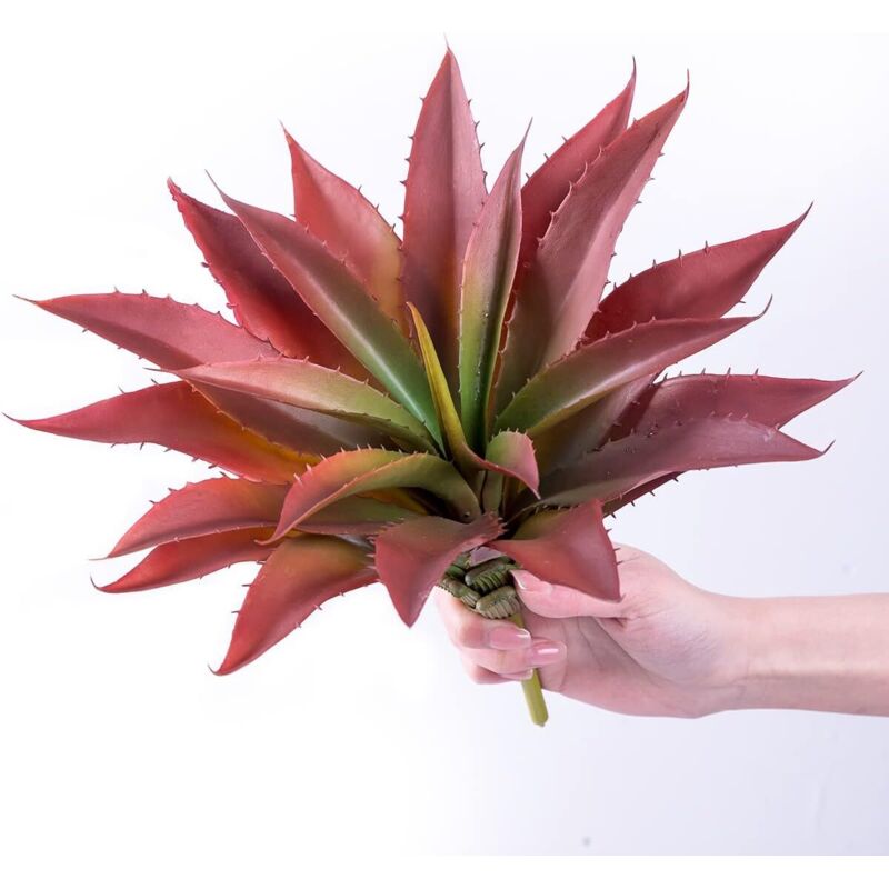 Dekorative Künstliche Sukkulente Im Topf, Rote Künstliche Aloe Für Die Inneneinrichtung