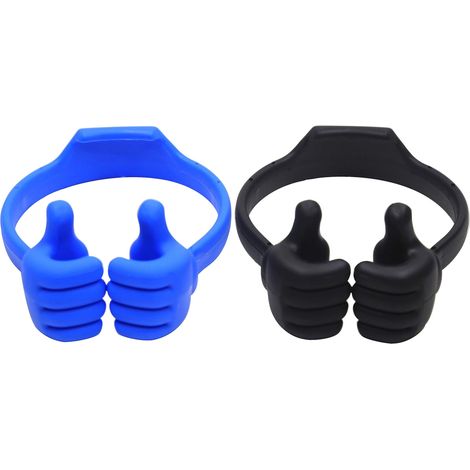 Flexible Bürohalterung Aus Tpu, Verstellbar Für Telefon-/tablet-halter – Blau Und Schwarz