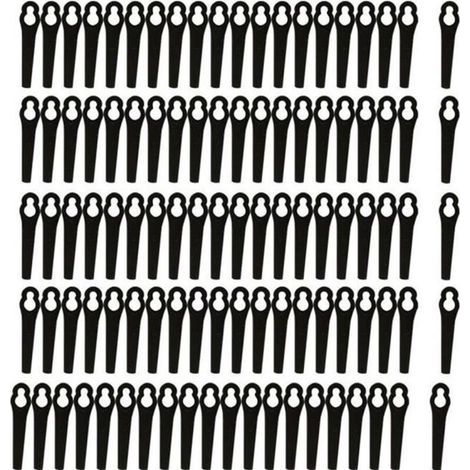 100 Stück Ersatz-kunststoffmesser Für Bosch Art 23-18 Li/26-18li Trimmer Schwarz