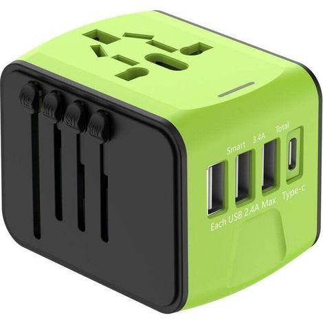 Adapter Voyage Universel International Mit 3 Usb Und 1 Typ C, 1500 W, Preis Frankreich Vs. Usa Kanada Uk Eu Australien Chinesisch Japan