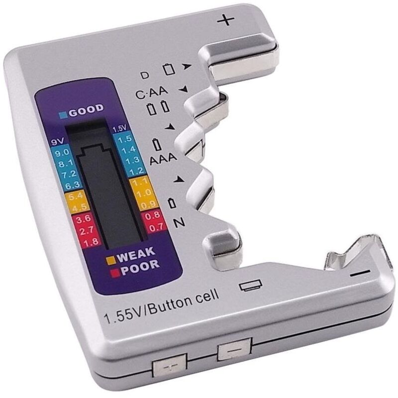 Gain Express Batterietester Für Piles Und Wiederaufladbare Piles, Ladezustandsanzeige, Geeignet Für C, Aa, Aaa, D, N, 9v 6f22 1,5v Cell-piles-batterien