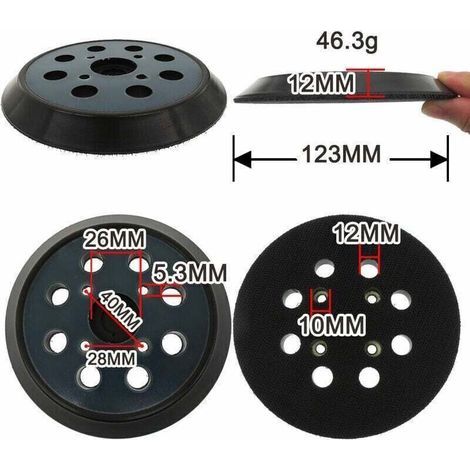 2er-pack Klett-schleifpad-ersatz Für 8-loch-exzenterschleifer, Kompatibel Mit Ryobi 30157001018