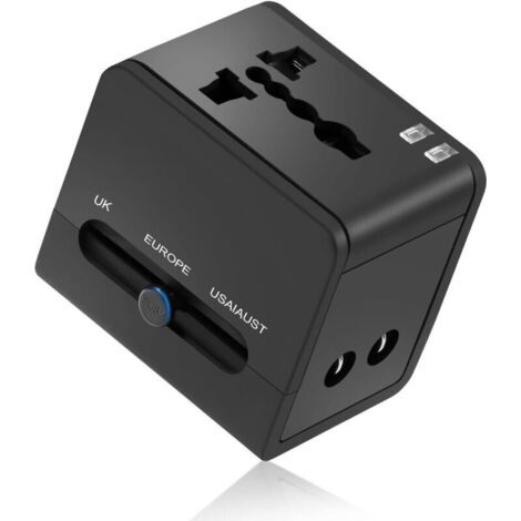 Universal-stecker-adapter, 4-in-1 Internationale Reisesteckdose, Frankreich-stecker-adapter Auf Usa, Großbritannien, Kanada, Australien, Japan, Reiseadapter Mit 2 Usb, Reiseadapter Geeignet Für 15