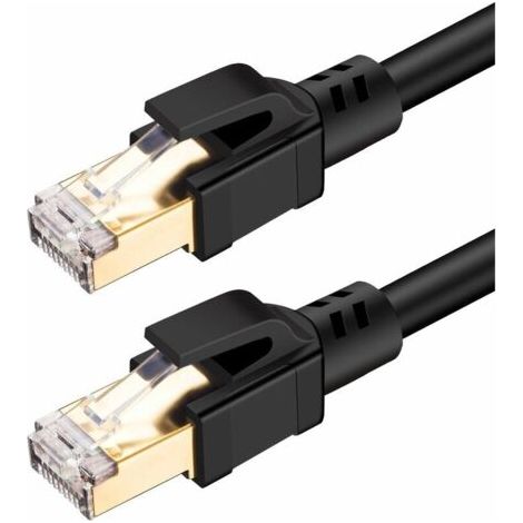 (15m) Ethernet-kabel Cat 8 Ethernet-kabel, Lan Rj45 Sftp Netzwerkkabelgeschwindigkeit 40 Gbit/s / 2000 Mhz