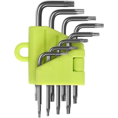 Gekröpfte Torx-schraubenschlüssel, 8-teiliger Inbusschlüsselsatz T5 T6 T7 T8 T9 T10 T15 T20