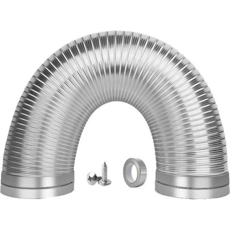 Flexibler Belüftungsgewinn Mit Einem Durchmesser Von 150 Mm – Geeignet Für Küchen-, Klima-, Absaug- Und Wäschetrockner – Halbstarrer Abluftschlauch Mit 1,5 M Durchmesser – Aluminium
