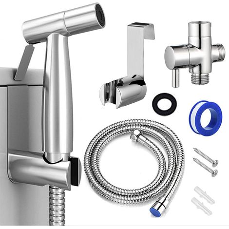 Tragbare Bidet-dusche Für Toilette, G 1/2 Wasserhahnanschluss, Einstellbarer Druckwasserstrahl Mit Flexiblem Schlauch, Für Weibliche Intimhygiene