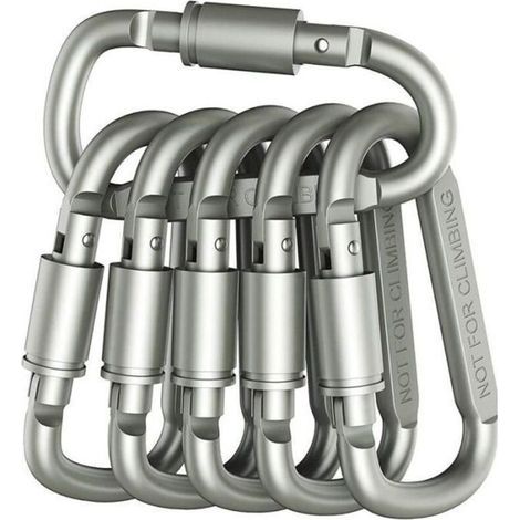 6-teiliger D-ring-karabiner Aus Aluminiumlegierung, Leicht, Aber Stabil