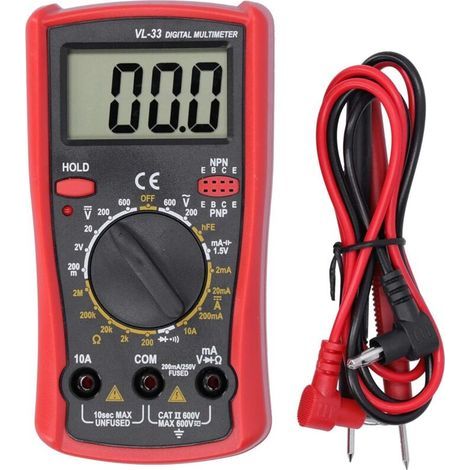 (7 × 15 × 15 Cm) Digitalmultimeter, Elektronisches Multimeter, Lcd-spannungs- Und Stromtester, Messwerkzeug, Klemme, Voltmeter, Mini-multimeter-tester Für Labor, Fabrik, Werkstatt