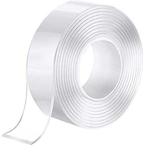 Ruban-kleber, Wiederverwendbar, Ruban-kleber, Waschbeständig Ohne Spuren, Multifunktionaler, Spurloser Doppelseitiger Klebstoff, Anti-kleber (3 M X 3 Cm X 2 Mm)