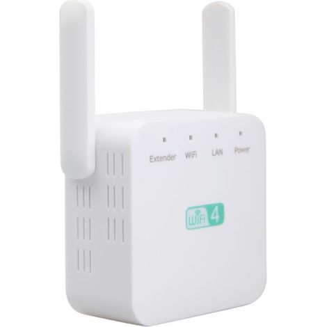 300 Mbit/s Wlan-repeater 2,4 Gb, 1 Rj45-netzwerkanschluss, Wlan-signalverstärker, Weiß