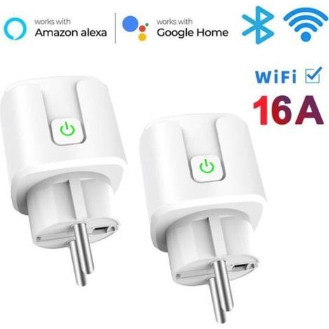 2pcs Preis Connectée Wifi Intelligente Prumya 16a Kompatibel Mit Android Ios Amazon Alexa Google Home Assistant, Programmierbar