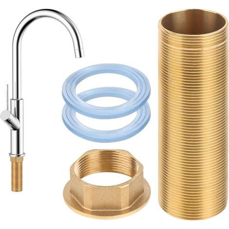 Küchenarmatur-verlängerungsset – 3 X 10 Cm Verlängerungen, Wasserhahn-reparaturset Aus Edelstahl Mit Gewindeschlauch Für Badezimmerarmatur.