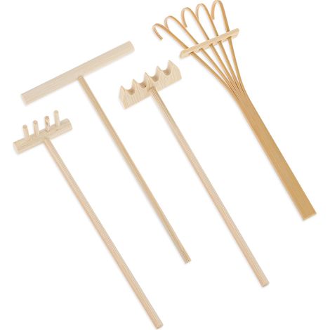 Ensemble Aus 4 Mini-accessoires Für Den Zen-garten, Schreibtisch Aus Stein Und Marmor, Mini-schlafzimmer Und Werkzeugen Für Den Zen-garten