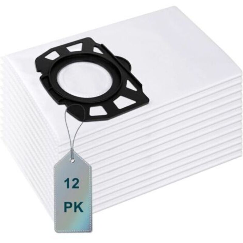 Pr Kfi 487 Lot Von 12 Kompatiblen Staubsaugerbeuteln Mit Kärcher Wd4 Wd5 Wd6 P Wd5p Wd6p Premium 2.863-006.0 Mv4 Mv5 Mv6