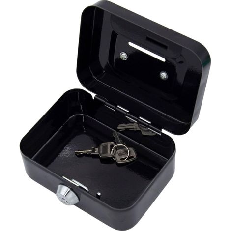 Tirelire Mit Clé Tirelire En Métal, Coffre-fort En Étain, Petite Caisse Verrouillable, Boîte De Dépôt D'Argent Mit Serrure Pour