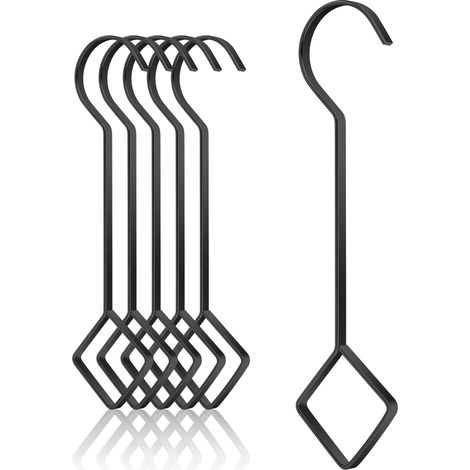 Gehäkelt Und Robust, 25 Cm Und 35 Cm, Stützen Für Pflanzen, Ensemble Aus 4 Teilen, Schwarz.