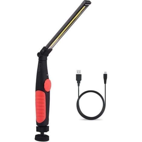 Wiederaufladbare Led-arbeitsleuchte Mit Magnet Und Usb, Faltbar, Um 360 Grad Drehbar, Wiederaufladbare Led-inspektionslampe, Inspektionslampe Für Haushalt, Werkstatt, Outdoor, Camping, Wandern (r