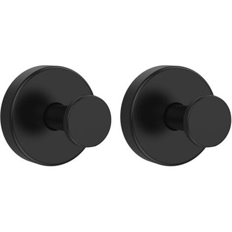 2er-pack Saugnapf-haken, Wiederverwendbar, Ohne Bohren, Badezimmer-saugnapf-haken, Edelstahl-saugnapf-haken Für Glastüren, Fliesen, Schwarz