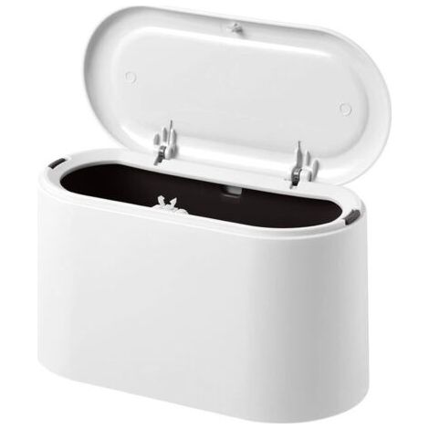 Desktop-mülleimer Mit Knopfdeckel, Mini-mülleimer, Kleiner Designer-mülleimer, Desktop-aufbewahrungsbox Aus Kunststoff Für Badezimmer Und Büro 221113 Cm