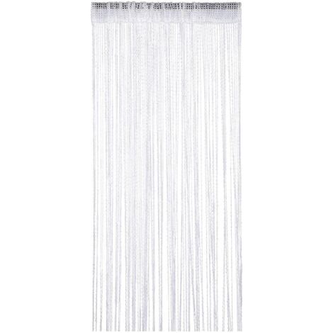 Moskitonetz-türvorhang, 1 Stück, Mit Weißem Paillettengarn, 90 X 200 Cm, Raumteiler, Für Außentür Und Festliche Dekoration.