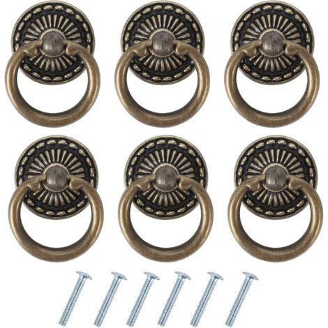 6 Stück Vintage-möbelgriffe, Antike Schubladengriffe, Bronze-türgriffe Für Möbel, Schränke, Kommoden, Schranktüren
