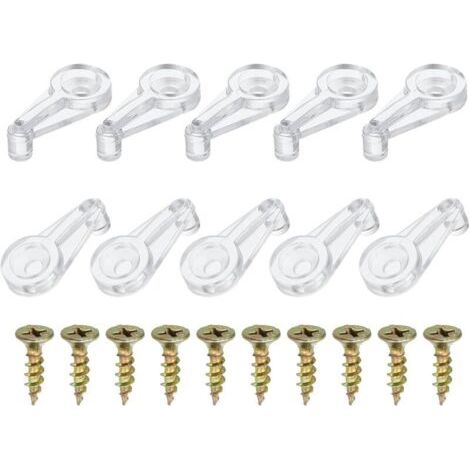 Glashalteklammern, 20 Packungen Schrankglasklammern Mit Schrauben Zur Sicherung Von 4–5 Mm Dicken Glasschranktüren, Transparent