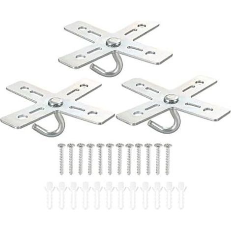 100-mm-haken-set, 6 Set, Kreuz-design, Metallplattenhalterung, Aufhänger, Deckenventilator-leuchte Zum Aufhängen Von Leuchten, Kronleuchtern