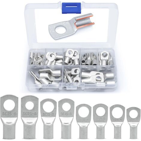 60 Stück Elektrische Anschlüsse, Bolzenloch, Verzinntes Kupfer, Sc-stecker, Crimp/löten, Für 6 M, 8 M, 10 M, 16 M, 25 M Kabel