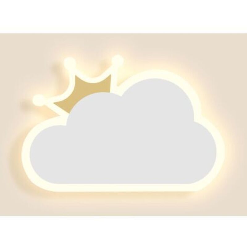Wandleuchte Für Den Innenbereich, Wandleuchte Mit Led 14 W, Moderne Wandleuchte In Form Von Nuage, Wandleuchte Für Das Kinderzimmer In Weißer Farbe