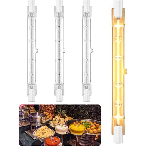 Lot Von 4 Ampullen Chauffantes 500 W 240 V 118 Mm R7s Für Ernährung, Gastronomie, Restaurant, Buffets, Kantine, Hotellerie