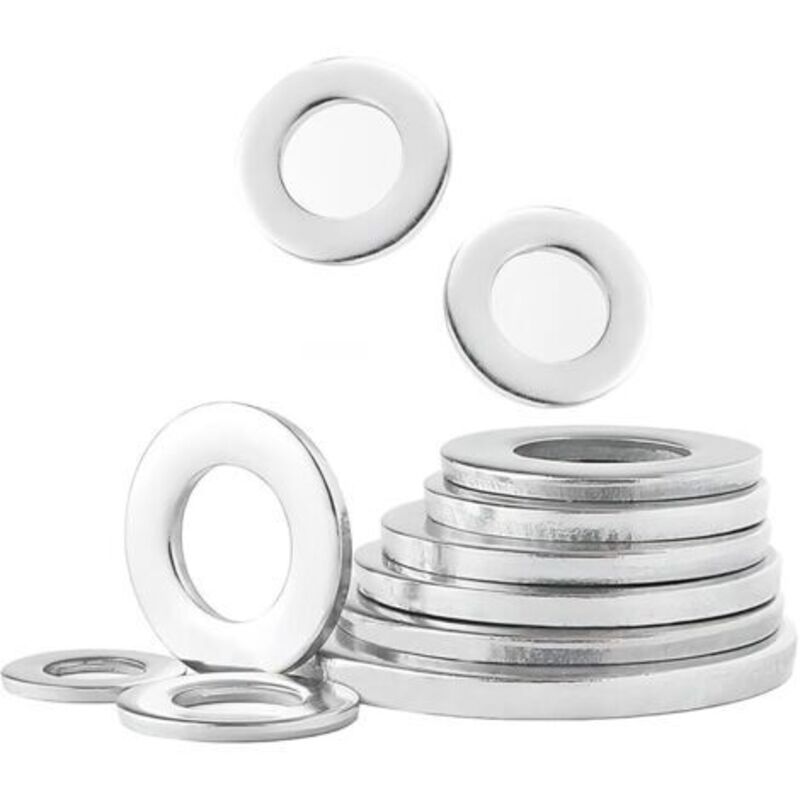 20 Stück Runde Flache Unterlegscheiben, M6 X 12 Mm O-ring-metallscheiben Zum Abdichten Von Schrauben, Bolzen, Silber