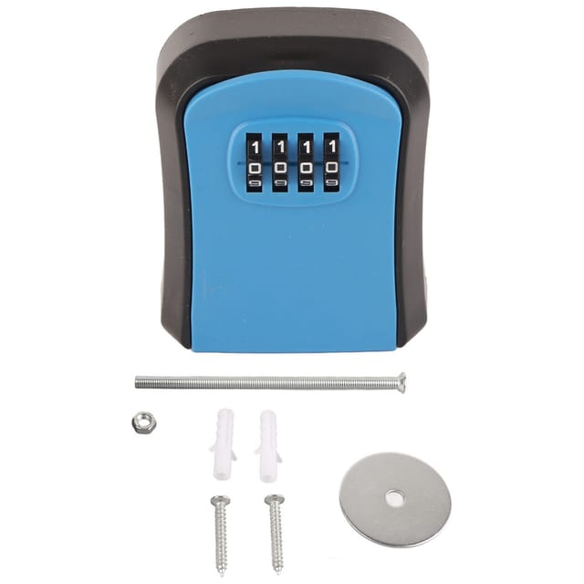 Wasserdichter ABS-Wandsafe mit 4-stelligem Zahlenschloss für Schlüssel und 5 Schlüsseln