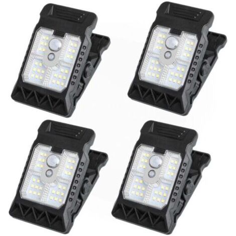 Pinzetten-solarlampen, 4 Stück (11,2 Cm), Mit Beweglichem Detektor, Beleuchtung Von Türen/bäumen/terrassen/alleen, Umweltfreundlich, Für Gärten Und Eigentümer